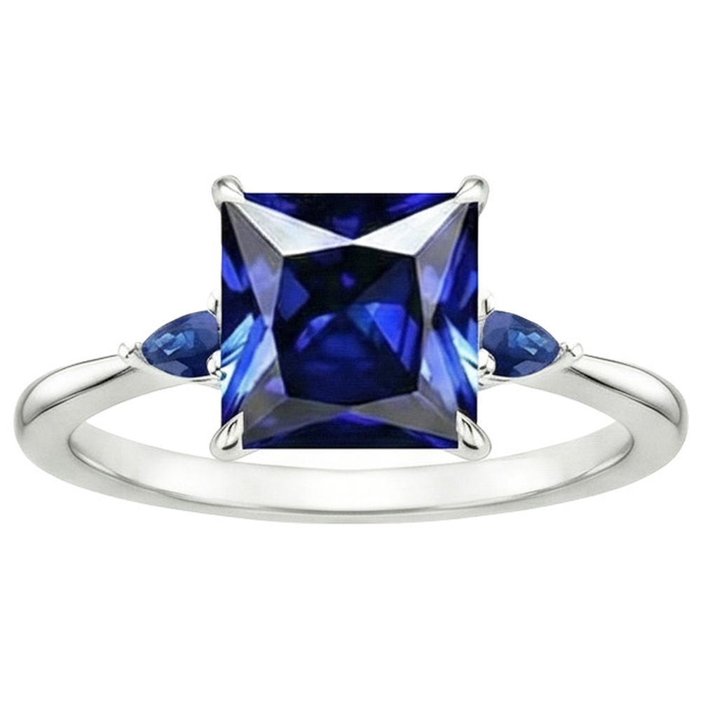 natural princess sapphire 5.25ct ring close up detail