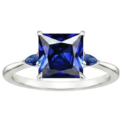 natural princess sapphire 5.25ct ring close up detail