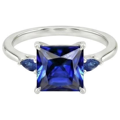 natural princess sapphire 5.25ct ring top view