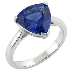 Natural Real ( Not Lab Grown )  Trillion Cut Gemstone Solitaire Ring