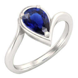 Natural Sapphire Ring 1.50ct - White Gold