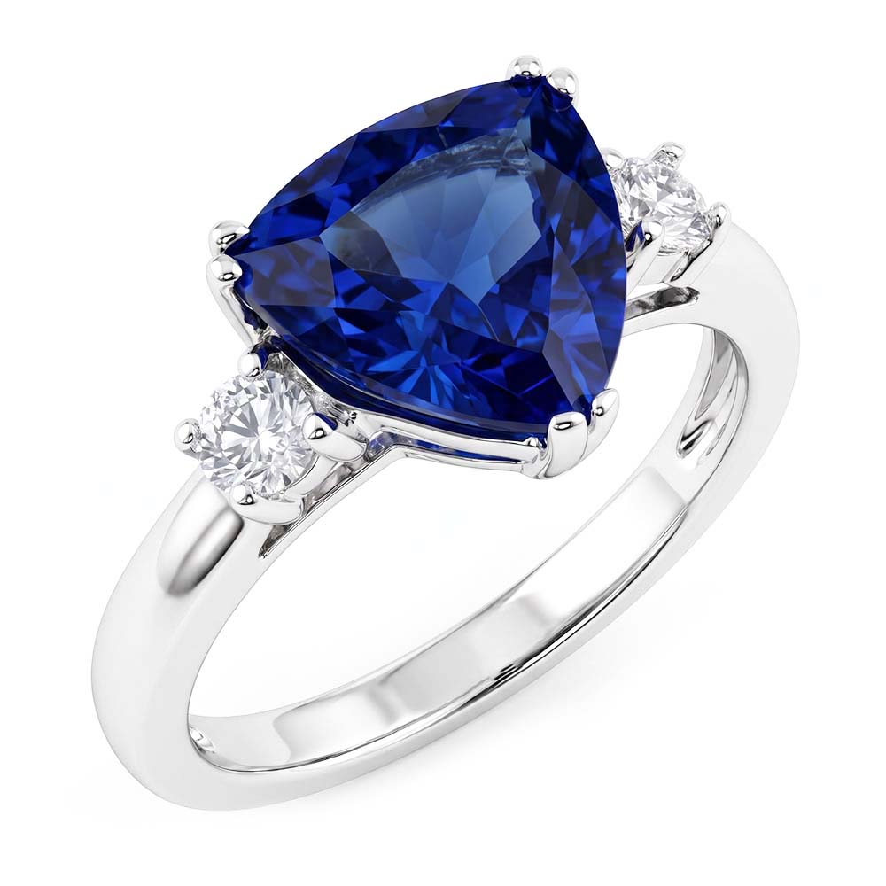 Natural Real ( Not Lab Grown )  Velvety Blue Sapphire Ring Women's Jewelry