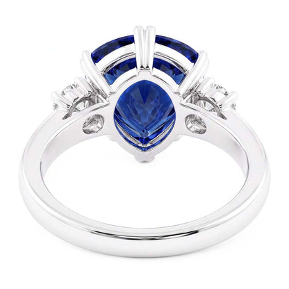 Natural Real ( Not Lab Grown )  Velvety Blue Sapphire Ring Women's Jewelry