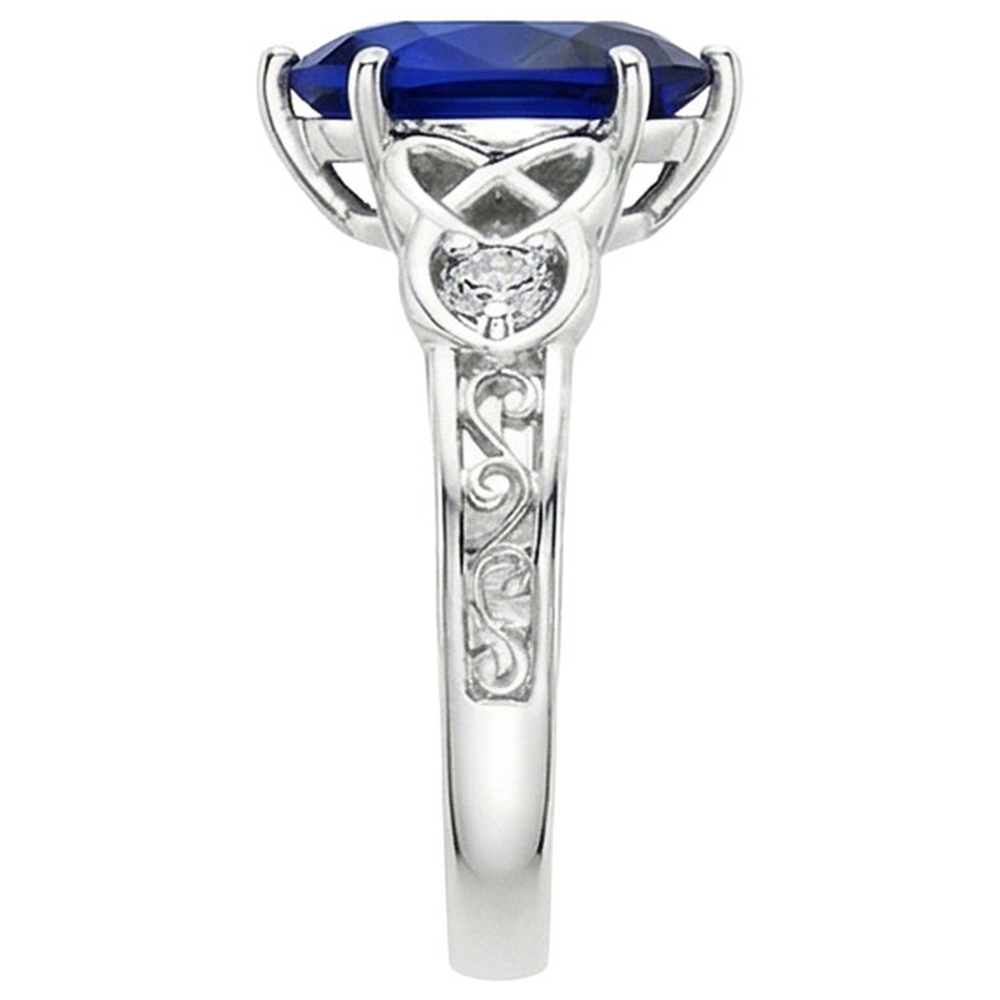 Natural Real ( Not Lab Grown )  Vintage Style Gold Ring Filigree Shank Pear Blue Sapphire 5.25 Carats