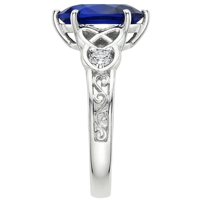 Natural Real ( Not Lab Grown )  Vintage Style Gold Ring Filigree Shank Pear Blue Sapphire 5.25 Carats
