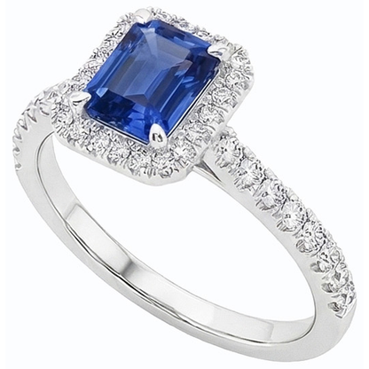 natural emerald sapphire 3.50ct ring close up detail
