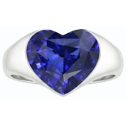 natural heart sapphire 3ct watch side angle