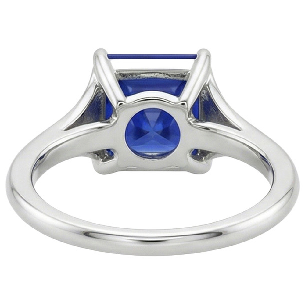 Natural Real ( Not Lab Grown )  Women Gemstone Solitaire Ring Princess Sri Lankan Sapphire 5 Carats