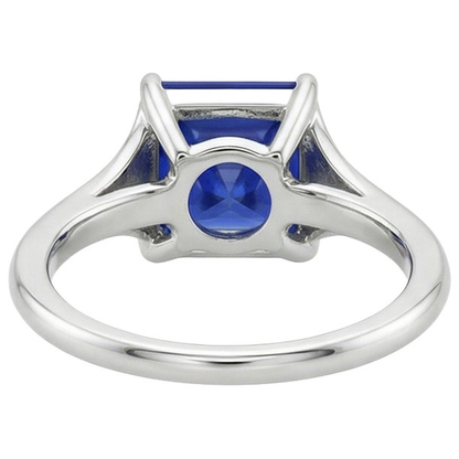 Natural Real ( Not Lab Grown )  Women Gemstone Solitaire Ring Princess Sri Lankan Sapphire 5 Carats