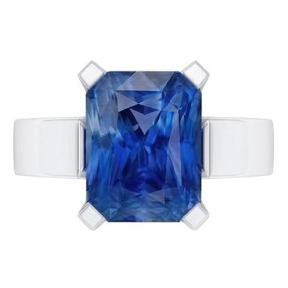 Natural Real ( Not Lab Grown )  Women Solitaire Gemstone Blue Sapphire Ring Tension Style 1.50 Carats