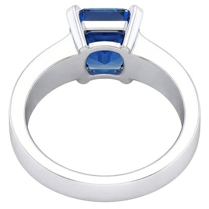 Natural Real ( Not Lab Grown )  Women Solitaire Gemstone Blue Sapphire Ring Tension Style 1.50 Carats