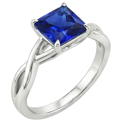 Natural Real ( Not Lab Grown )  Women's Gold Solitaire Ring Sri Lankan Sapphire Prong Set 2.25 Carats