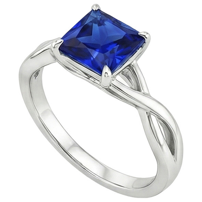 Natural Real ( Not Lab Grown )  Women's Gold Solitaire Ring Sri Lankan Sapphire Prong Set 2.25 Carats