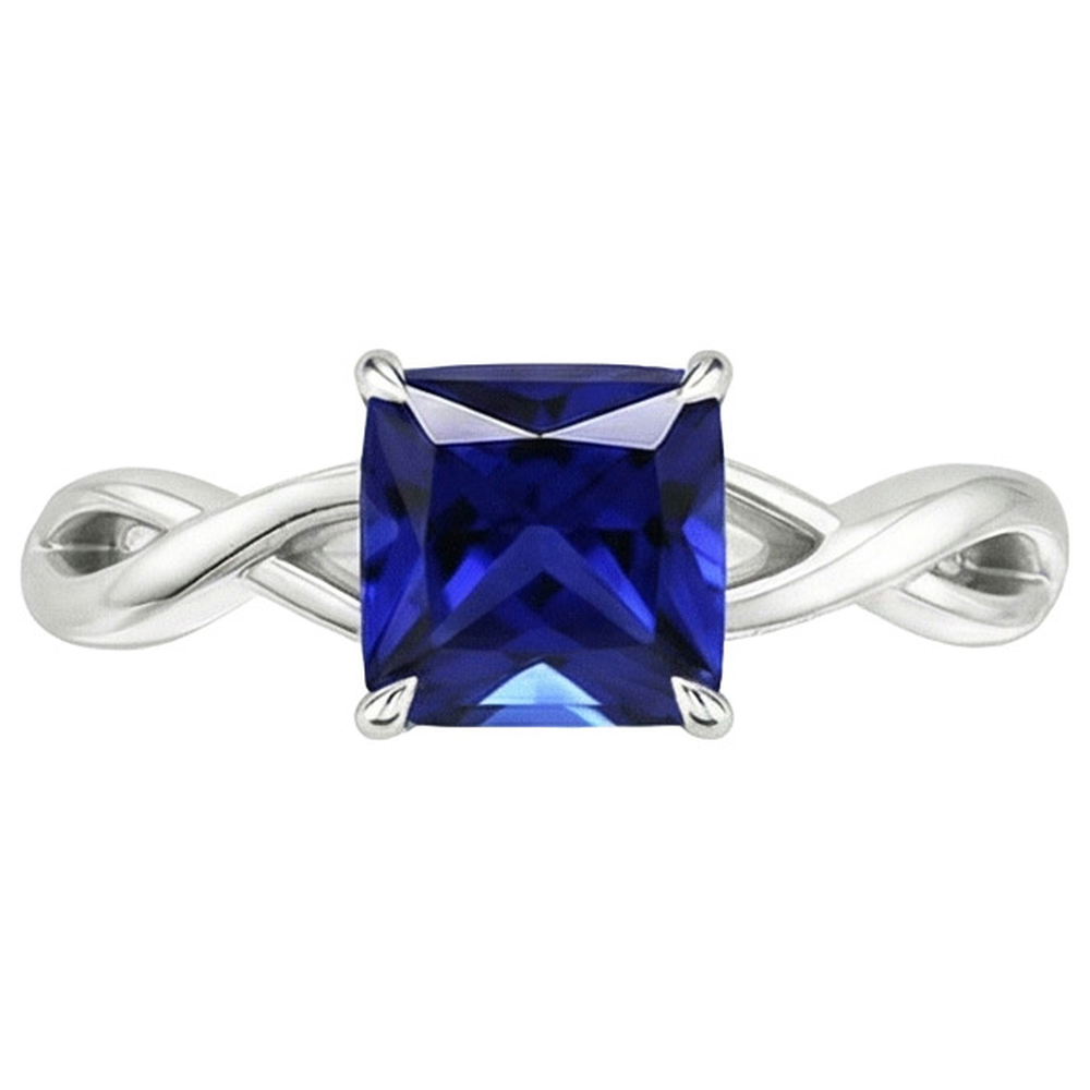 Natural Real ( Not Lab Grown )  Women's Gold Solitaire Ring Sri Lankan Sapphire Prong Set 2.25 Carats