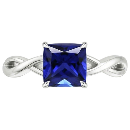 Natural Real ( Not Lab Grown )  Women's Gold Solitaire Ring Sri Lankan Sapphire Prong Set 2.25 Carats