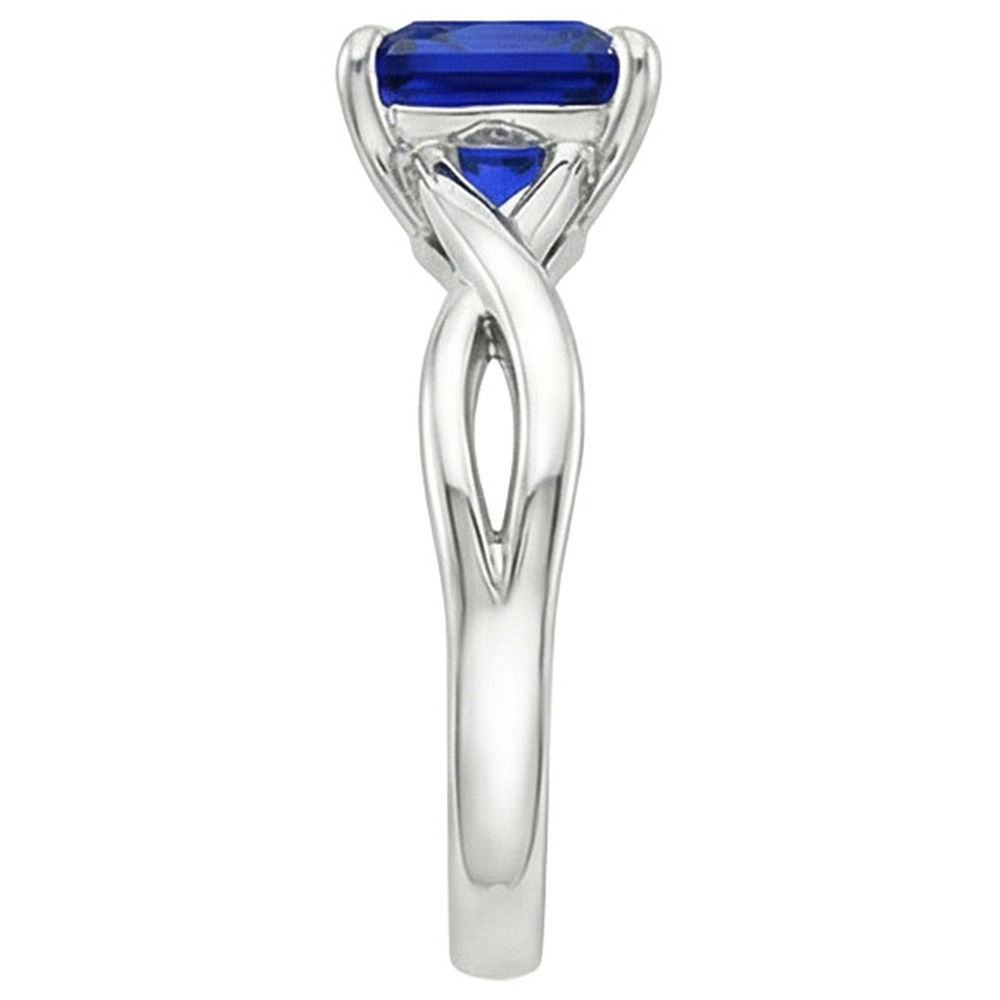 Natural Real ( Not Lab Grown )  Women's Gold Solitaire Ring Sri Lankan Sapphire Prong Set 2.25 Carats