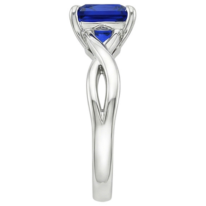 Natural Real ( Not Lab Grown )  Women's Gold Solitaire Ring Sri Lankan Sapphire Prong Set 2.25 Carats