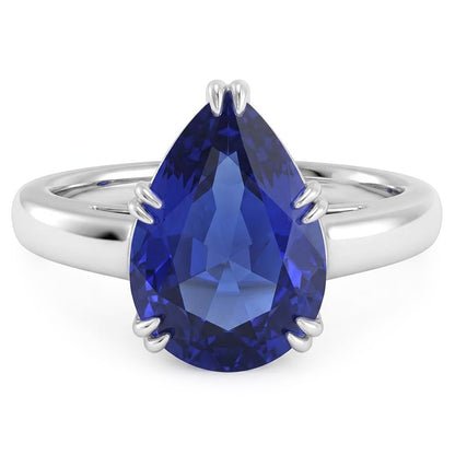Natural Real ( Not Lab Grown )  Women’s Solitaire Anniversary Ring Blue Sapphire 3 Carats