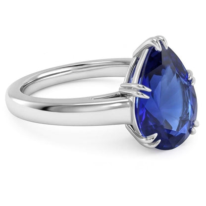 Natural Real ( Not Lab Grown )  Women’s Solitaire Anniversary Ring Blue Sapphire 3 Carats