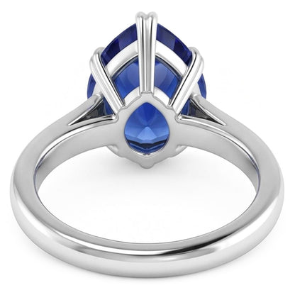 Natural Real ( Not Lab Grown )  Women’s Solitaire Anniversary Ring Blue Sapphire 3 Carats