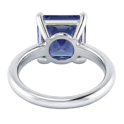 Natural Real ( Not Lab Grown )  Women's Solitaire Ring Radiant Srilankan Sapphire Gemstone 2.50 Carats