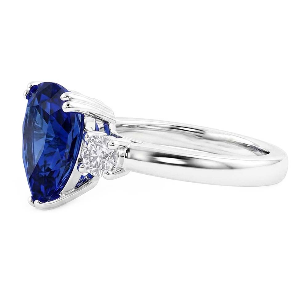 Natural Real ( Not Lab Grown )  Velvety Blue Sapphire Ring Women's Jewelry