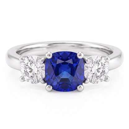 Natural Sapphire Ring 1.25ct - White Gold 14K