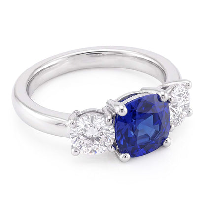 Natural Sapphire Ring 1.25ct - White Gold 14K