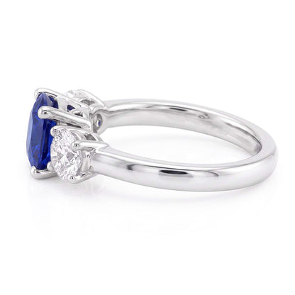 Natural Sapphire Ring 1.25ct - White Gold 14K