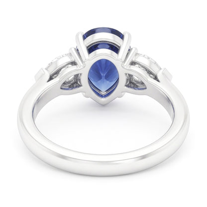 Natural Sapphire Ring 1.25ct - White Gold 14K