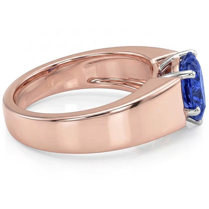 Natural Sapphire Ring 1.50ct - Two Tone 14K Gold