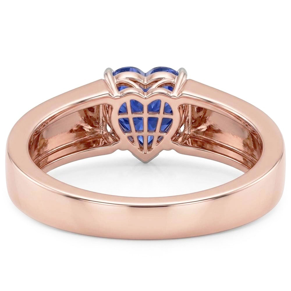 Natural Sapphire Ring 1.50ct - Two Tone 14K Gold