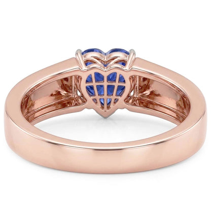 Natural Sapphire Ring 1.50ct - Two Tone 14K Gold