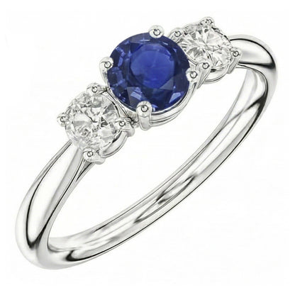 Natural Sapphire Ring 1.50ct - White Gold 14K