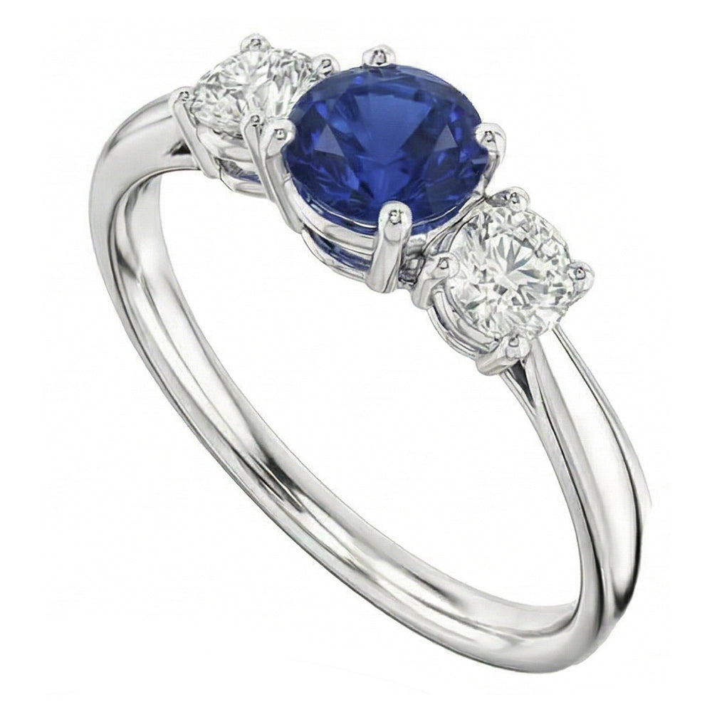 Natural Sapphire Ring 1.50ct - White Gold 14K