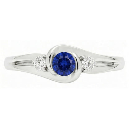 Natural Sapphire Ring 1.50ct - White Gold 14K