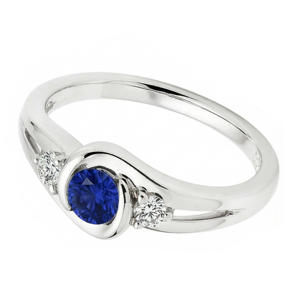Natural Sapphire Ring 1.50ct - White Gold 14K