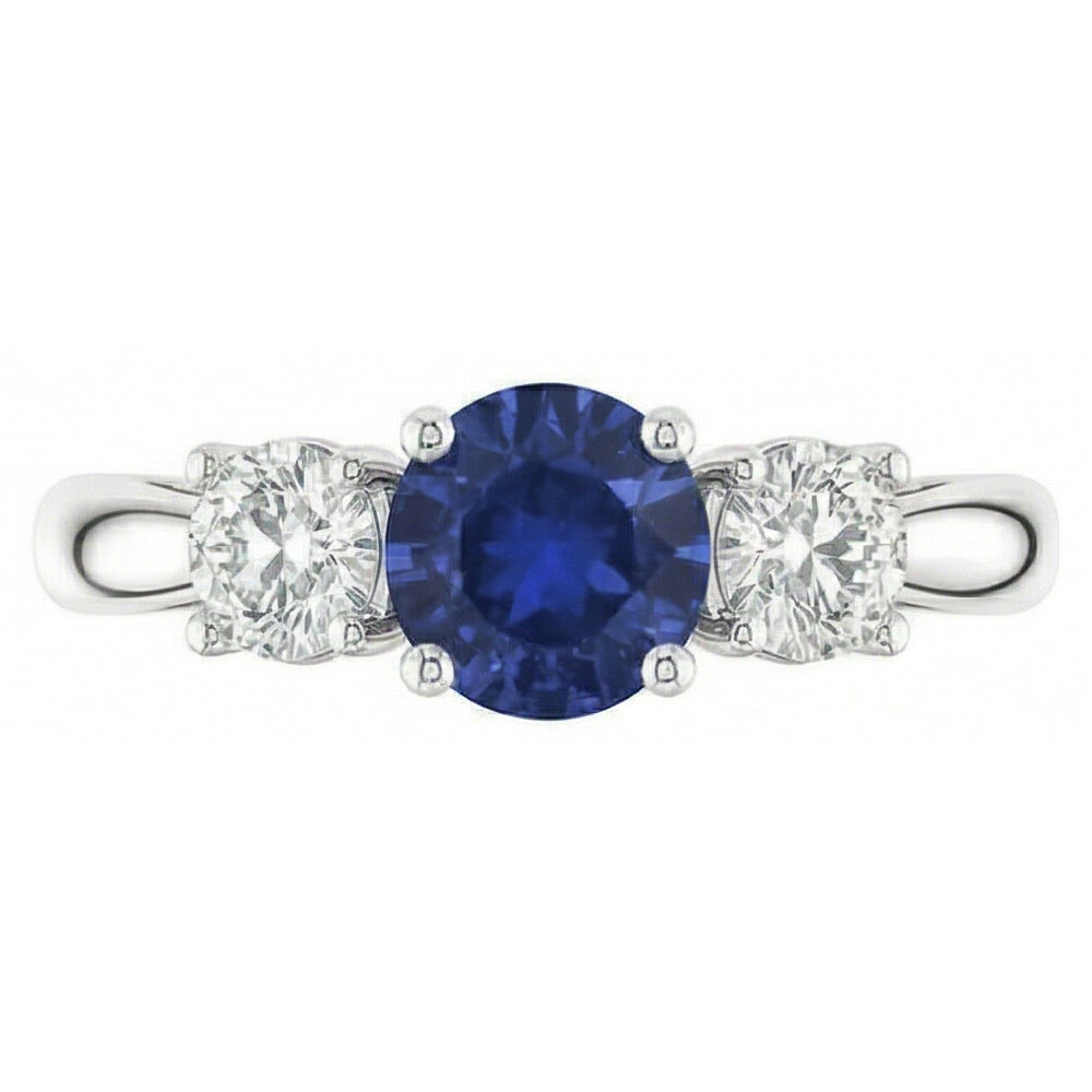 Natural Sapphire Ring 1.50ct - White Gold 14K