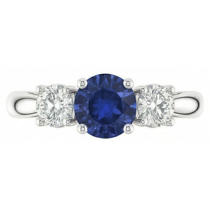 Natural Sapphire Ring 1.50ct - White Gold 14K