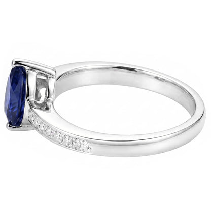 Natural Sapphire Ring 1.50ct - White Gold 14K
