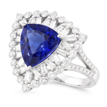 Natural Sapphire Ring 1.50ct - White Gold 14K