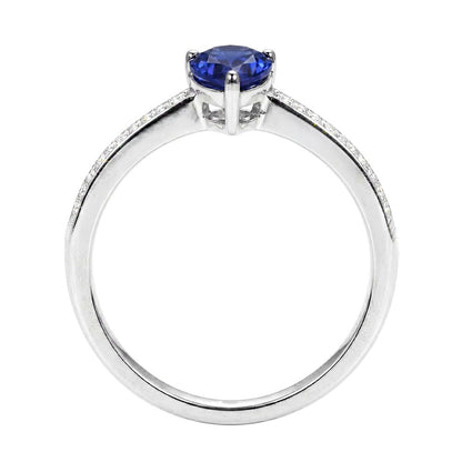 Natural Sapphire Ring 1.50ct - White Gold 14K