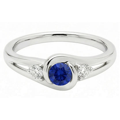 Natural Sapphire Ring 1.50ct - White Gold 14K