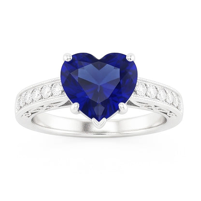 Natural Sapphire Ring 1.50ct - White Gold 14K