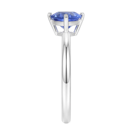 Natural Sapphire Ring 1.50ct - White Gold 14K