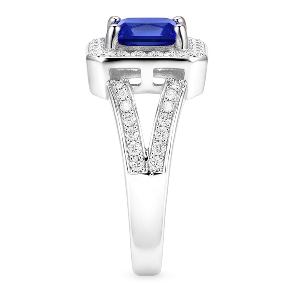 Natural Sapphire Ring 1.50ct - White Gold 14K