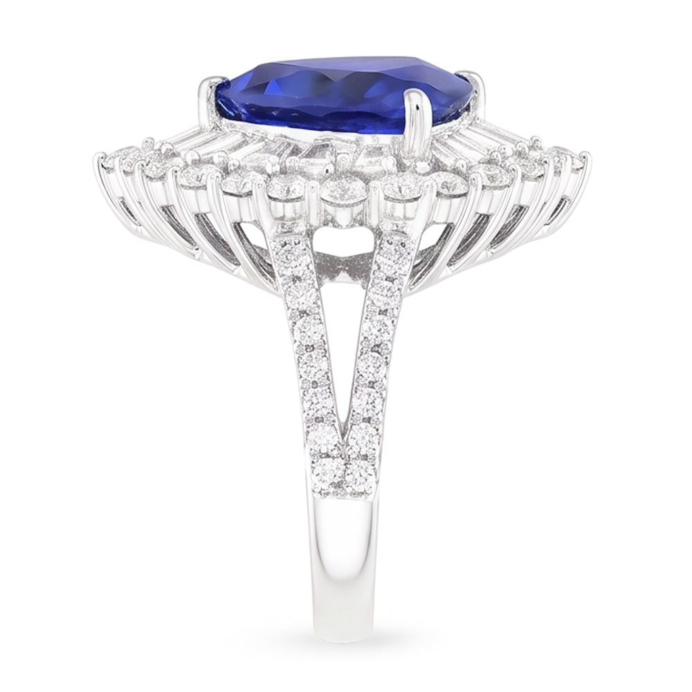 Natural Sapphire Ring 1.50ct - White Gold 14K