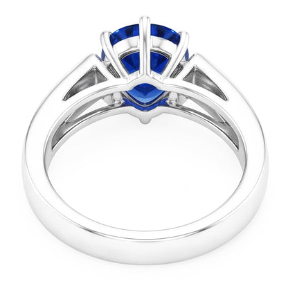 Natural Sapphire Ring 1.50ct - White Gold 14K