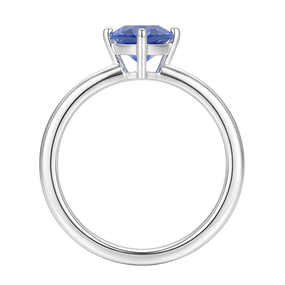 Natural Sapphire Ring 1.50ct - White Gold 14K