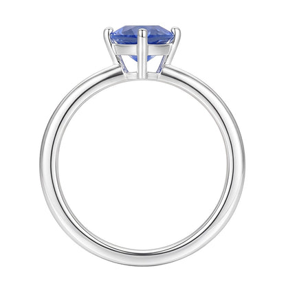 Natural Sapphire Ring 1.50ct - White Gold 14K